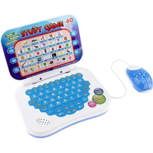 Cartoon Folding Chinese and English Bilingual Education Learning Machine Kids Laptop Toys Baby Electronic Toy For Children