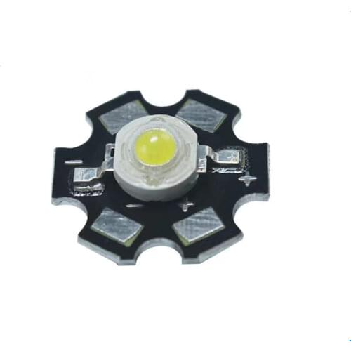 1W High power LED chip bead Lamps white 6000k/warm 3000k weld starboard aluminum heat sink flashlight Free shipping 1000PCS