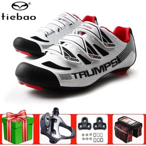 Tiebao Cycling Shoes Road Add Pedal Set Triathlon Professional Bike Bicycle Men Breathable Outdoor Sports Sneakers Zapatillas