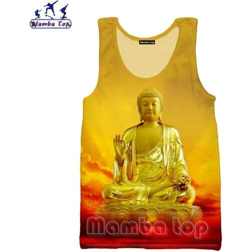 Mamba top Buddhism Vest 2020 3D Religion Mens Tank Tops Unisex Sleeveless Belief Punk Men Undershirt Cosplay O Neck Women Shirt