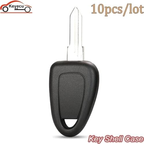 KEYECU 10PCS/Lot Replacement Uncut Transponder Ignition Car Key Shell Case Housing With GT10 Blade - FOB for Fiat IVECO DUCATO