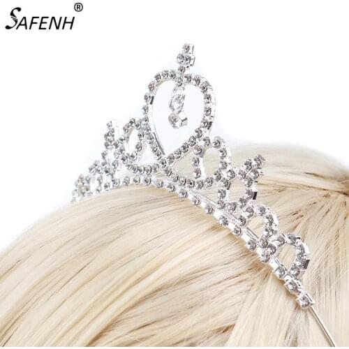 Valentines Day Crystal Tiara Hairband Kid Girl Bridal Princess Prom Crown Party Accessiories Princess Prom Crown Headband