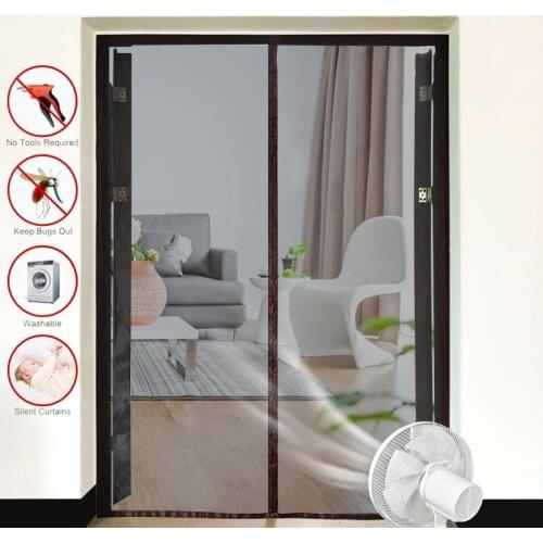 1 Set Summer Anti Mosquito Insect Fly Bug Curtains Net Automatic Magic Closing Door Screen Kitchen Curtains Ployester Fiber Curt