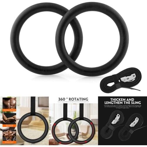 ABS 1pcs Pull Up Ring Gymnastic Ring Practical Rings Fitness Exercise Durable High Quality Wooden Gym Entertainment