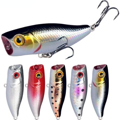 1Pcs High Quality Mini Popper Fishing Lures 4.5cm 3.5g Artificial Wobblers Topwater Swimbait Minnow Lifelike Crankbait Lure