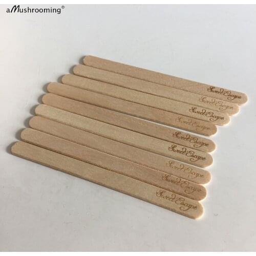 100 Personalized Wooden ice cream stick, ice cream party aloha party - Custom Text or Graphic - Font Choice st vatentines Day