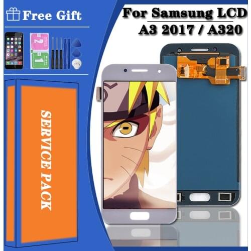 100%test For Samsung Galaxy A320 A3 2017 LCD Display Digitizer Touch Screen Assembly For Samsung SM-A320F A320M A320Y LCD Screen