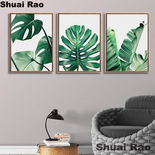 3 pcs diamond embroidery tropical Plant Green Leaf 100% square round 5d diy diamond painting Cross Stitch mosaic