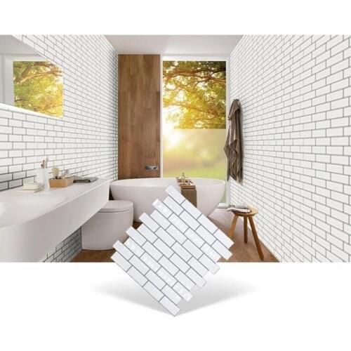 5/10pcs Waterproof Wall Sticker Anti-oil Kitchen Living Room Self Adhesive 3D Wall Sticker Home Decoration Waterproof Wallpaper