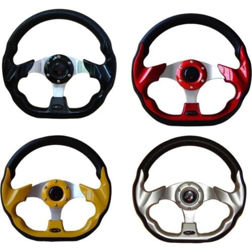 70% Dropshipping!!320mm Metal Faux Leather Car Modification 6-Bolt Racing Style Steering Wheel