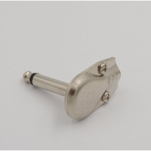 5pcs Right Angle Jack Plug Connectors Mono 6.3mm Pancake 1/4 inch Plug
