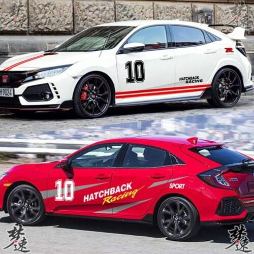 Car stickers FOR Honda Civic HATCHBACK Appearance racing decorative decals Civic personality sports fashion car decals