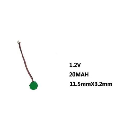 Free ship 4pcs/lot 1.2v 20mah nimh battery NI-MH rechargeable battery button nickel hydride battery with wire and connector