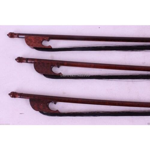 Free shipping snakewood 3pcs 4/4 Violin Bow Baroque Black horsetail Straight