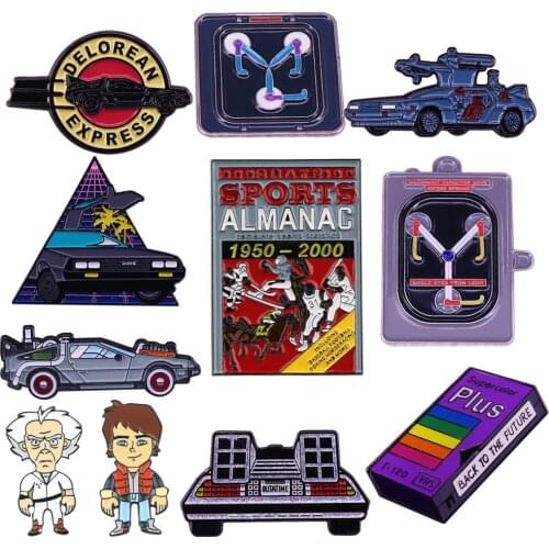LB245 Back To The Future Enamel Pins Badge Brooch Backpack Bag Collar Lapel Collection Jewelry Fans Gifts