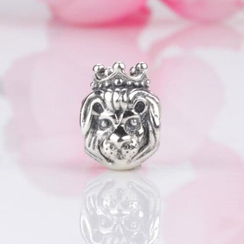 Authentic S925 Sterling Silver King Of The Jungle Lion Bead Fit Original Bracelets Women Jewelry Gift
