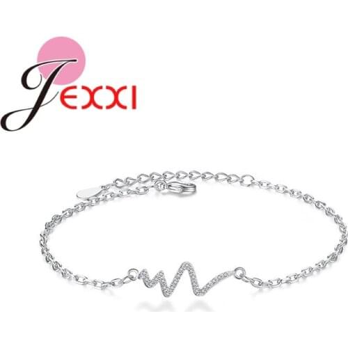 Bracelet Elegant Classic Retro Style With A Ripple Letter 'W' Modeling Fantasy 925 Sterling Silver For Girlfriend Gift