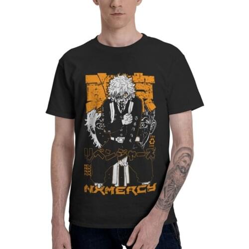 Tokyo Revengers T-shirt Mens Harajuku T Shirt Short Sleeve 100% Cotton Anime Manga Manjiro Sano Mikey Tshirt Unique Tee Top