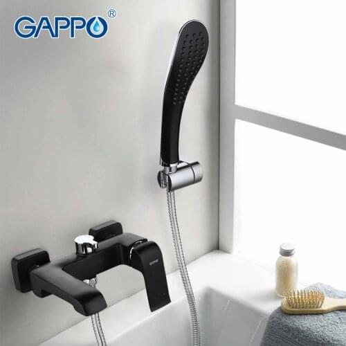 GAPPO Black shower faucet bathtub faucetsWall-mount home sink faucet mixer bathtub tap faucet sink torneira hand shower G3250
