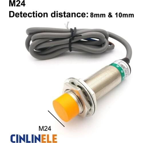 M24 8mm &10mm Induction Metal Sensor Inductive Screen Shield Type sensor Proximity Switch LJ24A3 NPN PNP AC DC NO NC BX BY AX AY