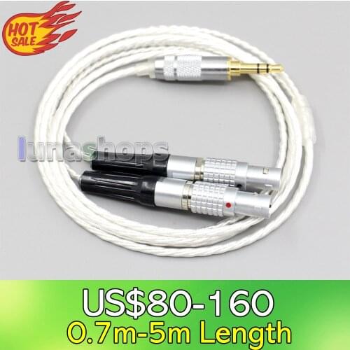 LN006624 XLR 4.4mm Hi-Res Silver Plated 7N OCC Earphone Cable For Focal Utopia Fidelity Circumaural Headphone