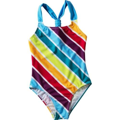 Summer Girls Kids Children One-Piece Swimsuit Swimwear Swimming Monokini Bikini Bathing Suit