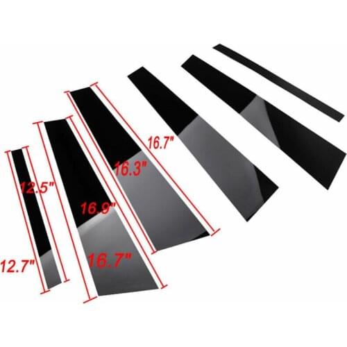 Mouldings Car window pillar Trim Nice Parts Stylish Tool Trim Glossy Black Useful