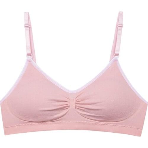 Girls Underwear Soft Cotton Bra For Kids Teenager Training Small Vest Underwear Puberty Clothing