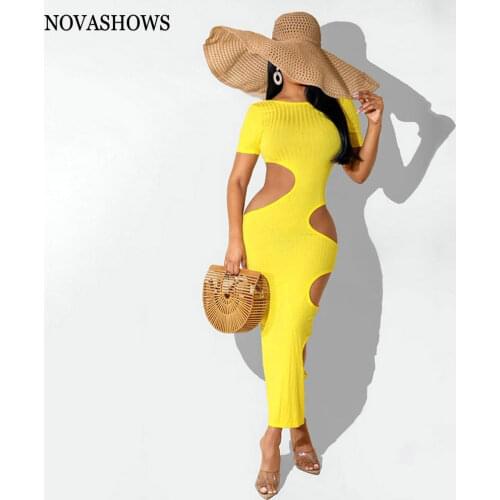 Модные трикотажные платья NOVASHOWS China At AliExpress