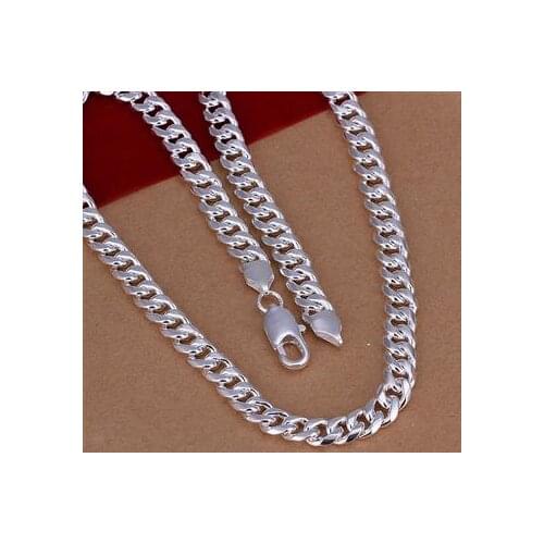 Wholesale fashion jewelry! wholesale M925 Silver color 10MM THICK MENS chain NECKLACE