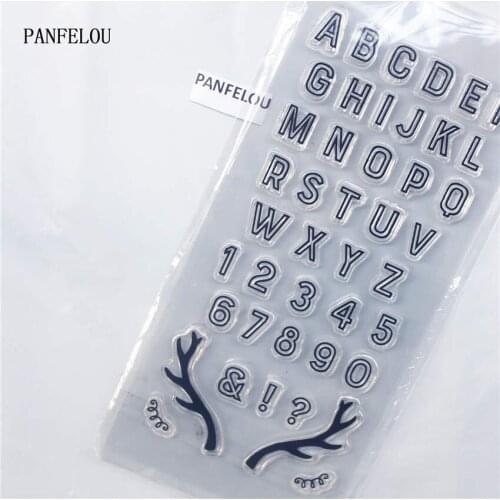 PANFELOU 18x8cm alphanumeric Transparent Clear Silicone Stamp/Seal DIY scrapbooking/photo album Decorative clear stamp sheets