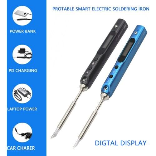 Portable Electric Soldering Mini Smart Adjustable Temperature 65W Soldering Station Iron with DC power and TS100 iron tips