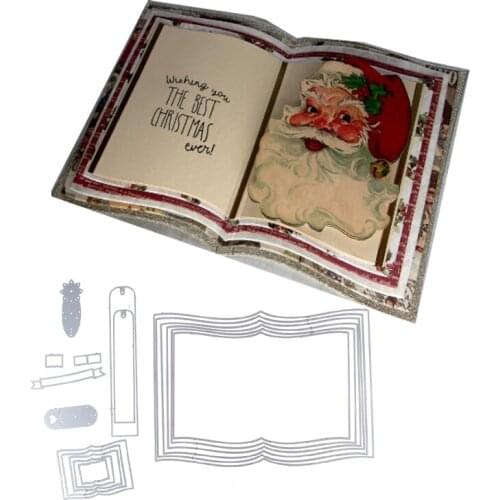 Book Frame Customizable Scrapbooking Craft Dies Scrapbooking Die 3D Stamp DIY Scrapbooking Card Making Photo Decoration Supplies