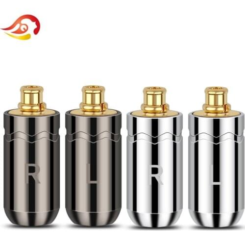 QYFANG Aluminum Alloy Plug Audio Jack Gold Plated Earphone MMCX Pin Wire Connector Adapter For SE846 SE525 W60 W80 Headphone