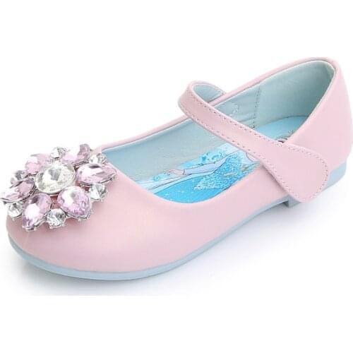 Disney Childrens Princess Party Shoes Summer New Girls Sandals Baby Childrens Shoes Little Girl Crystal Shoes 24-35