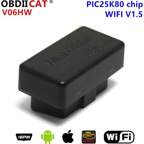 V06HW/V06HW-1 New Car Super Mini wifi elm327 Standard Interface Portable Car Diagnostic Tool ELM 327 Support Android/IOS/Windows