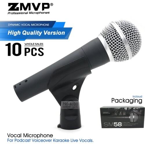 10pcs High Quality 58LC Wired Microphone Professional Legendary 58H Dynamic Handheld Mic For Live Vocal Studio Stage Karaoke