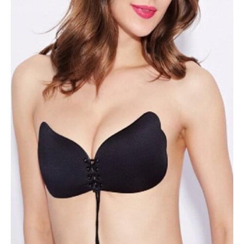 Women invisible push up bra for women seamless self-adhesive silicone party strapless fly bra modish bralette lingerie lady