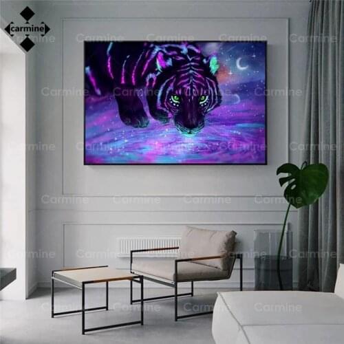 Animal Wall Picture Galaxy Star Tiger Canvas Painting On The Wall Modern Poster and Print for Living Room Interior Cuadros Decor