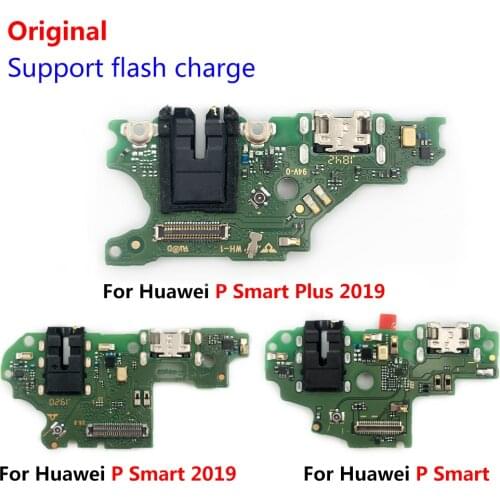 10Pcs/Lot, Dock Connector Micro USB Charger Charging Port Flex Cable Microphone Board For Huawei P Smart Plus 2019