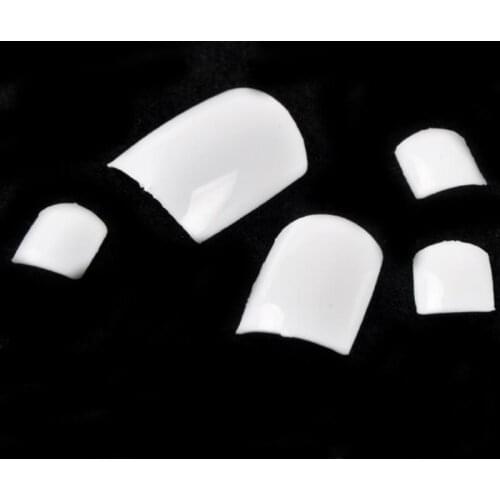 500pcs White French Foot Tips Fake Toe Nails False Feet Toenail Art Acrylic Makeup Tips Nail Art Decor Manicure Tool