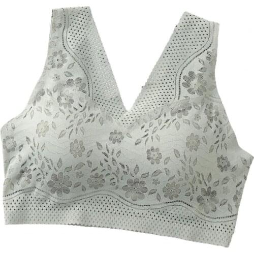 Bra V Neck Thin Female Women Push Up Lace Bra for Sleeping bra for women female Black xxl