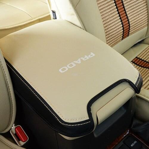 Genuine Leather Front Armrest Case Cover for Toyota Land Cruiser Prado 150 2010 2012 2013 2014 2015 2016 2017 2018