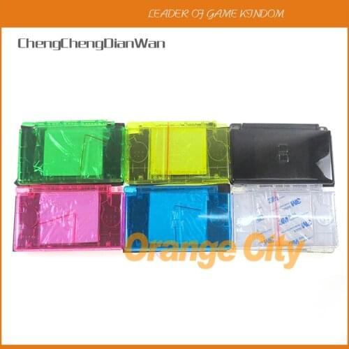 1set/lot for NDSL Case Shell full set Replacement For Nintend DS Lite Housing Shell Case Cover Clear Full Housing with buttons