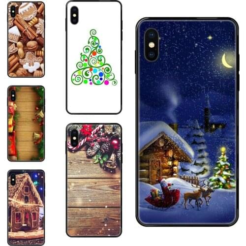 Black Soft TPU Cell Phone Cover Case Happy New Year Christmas For Redmi 3S 4X 4A 5 5A 6 6A 7 7A 8 8A 8T 9 9A K20 K30 S2 Y2 Pro