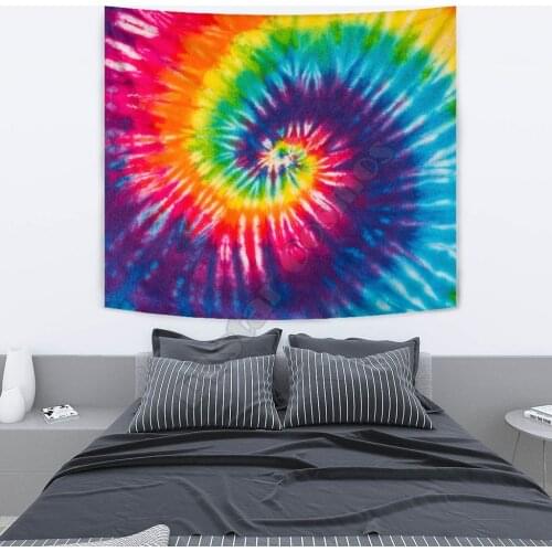 COLORFUL TIE DYE SPIRAL WALL TAPESTRY 3D Printed Tapestrying Rectangular Home Decor Wall Hanging