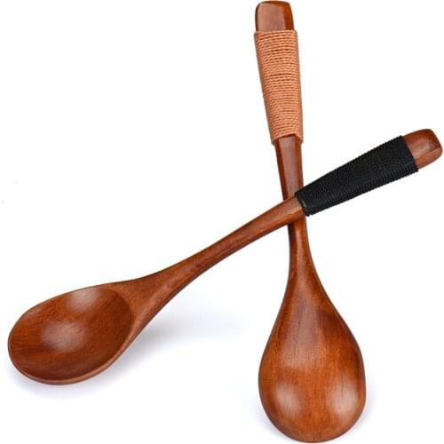 Wooden Spoon Bamboo Kitchen Cooking Utensil Tool Soup Teaspoon Catering Spoon