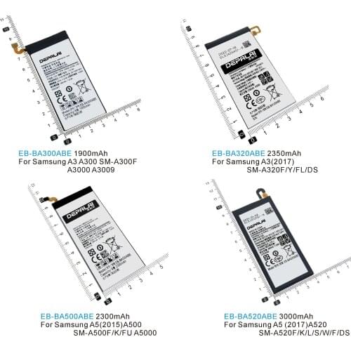 EB-BA520ABE EB-BA320ABE EB-BA500AB EB-BA530ABE Battery For Samsung Galaxy A3 2017 SM-A320 A5 A5000 A5009 A520F 2018 A530 A530F