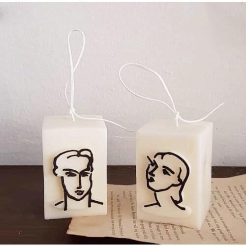 Matisse Couple Head Shape Candle Mold European Lady Candle Decoration Wax Mold Male Female Human Face Plaster Soap Mold