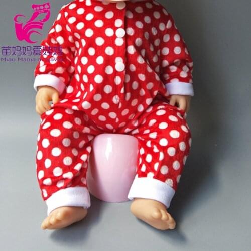 Dolls Rompers Fit 43cm Baby Doll 18 Inch girl boy Doll pajama Clothes kids play toys
